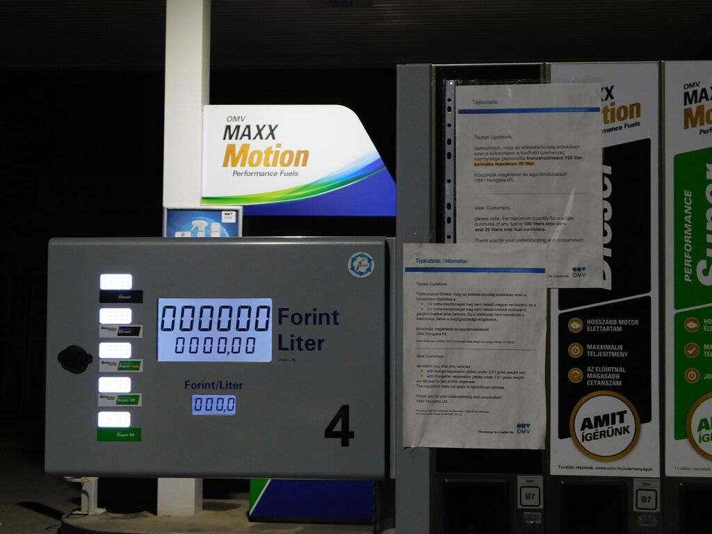 Fuel price limit notice