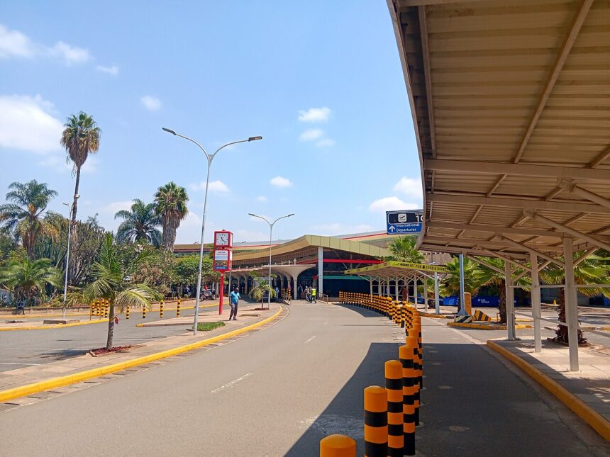 Jomo Kenyatta International Airport terminal building in Nairobi