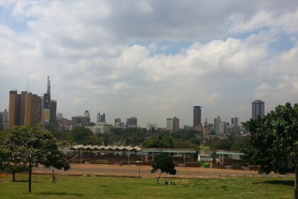 Nairobi city skyline showing the capital of Kenya