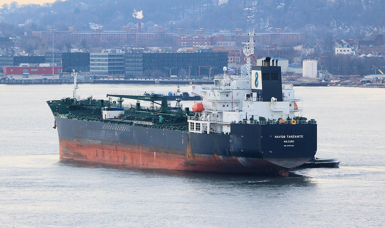 Oil tanker ship in international waters
