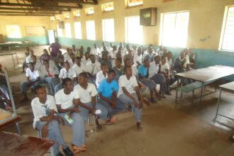 Kenyan students in a secondary school classroom