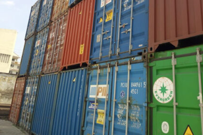 Containers at Mombasa port reflecting Kenya trade activity