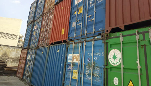Containers at Mombasa port reflecting Kenya trade activity