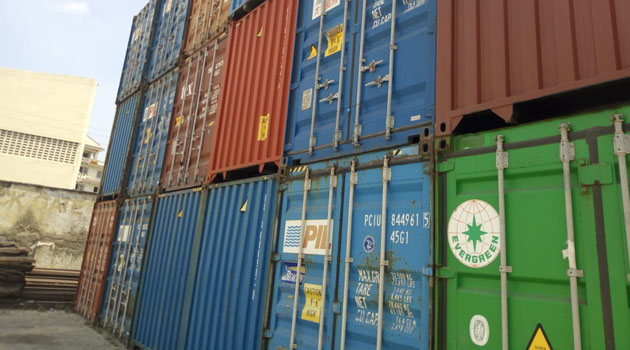 Containers at Mombasa port reflecting Kenya trade activity