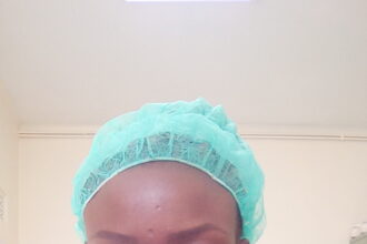A nurse in the operating room at Nairobi Hospital, Kenya