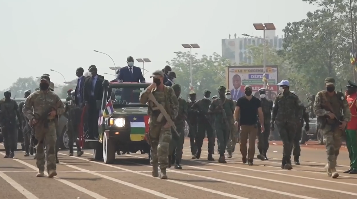 Russian security personnel deployed in Bangui Central African Republic