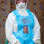 Health worker wearing PPE during Ebola outbreak