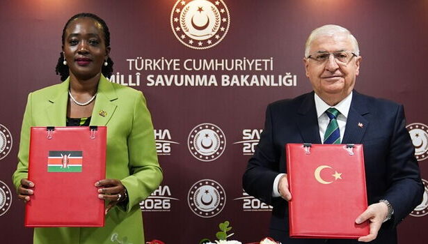 Kenya Defense CS Soipan Tuya with Turkey's National Defense Minister Yasar Guler